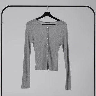 Leon See-through Tencel Round Loose Fit Cardigan