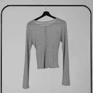 Leon See-through Tencel Round Loose Fit Cardigan