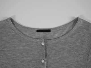 Leon See-through Tencel Round Loose Fit Cardigan