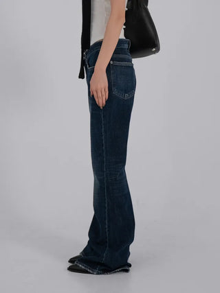 Robe Low-Rise Stitch Bootcut Denim Pants