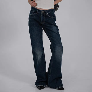 Robe Low-Rise Stitch Bootcut Denim Pants