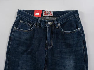 Robe Low-Rise Stitch Bootcut Denim Pants