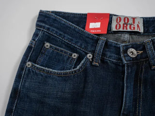 Robe Low-Rise Stitch Bootcut Denim Pants