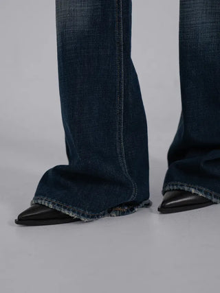 Robe Low-Rise Stitch Bootcut Denim Pants