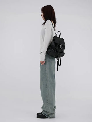 Long Knee Vintage Washed Denim