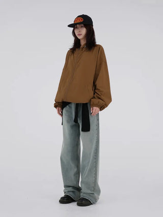 Long Knee Vintage Washed Denim