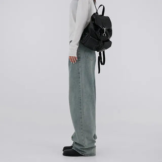 Long Knee Vintage Washed Denim