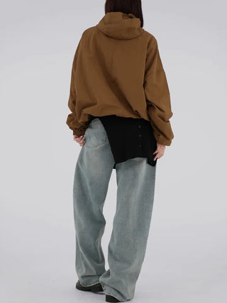 Long Knee Vintage Washed Denim