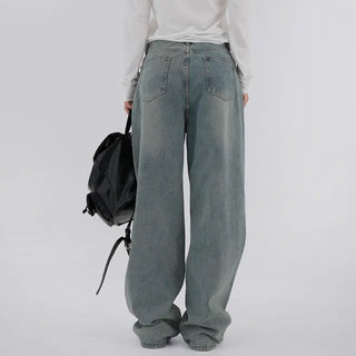 Long Knee Vintage Washed Denim
