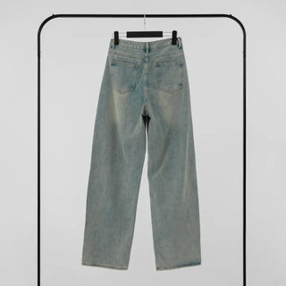 Long Knee Vintage Washed Denim