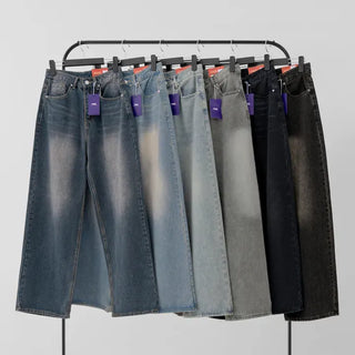 Long Knee Vintage Washed Denim