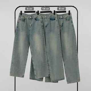 Long Knee Vintage Washed Denim