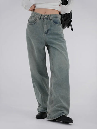 Long Knee Vintage Washed Denim