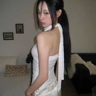 Victoria Halter Tie-back Banding Top