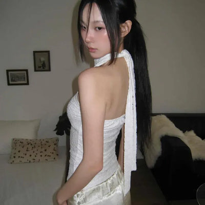 Victoria Halter Tie-back Banding Top