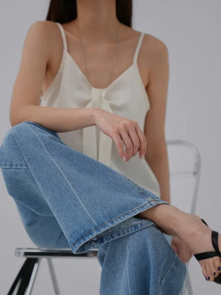 Aling Wide Bootcut Denim Pants