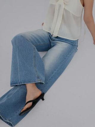 Aling Wide Bootcut Denim Pants