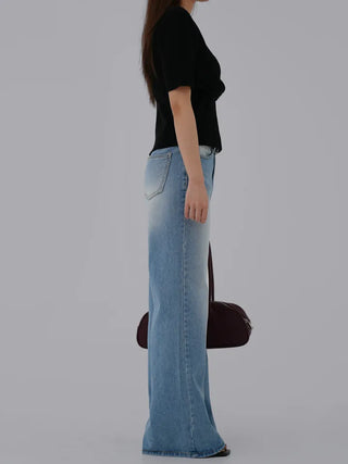 Aling Wide Bootcut Denim Pants