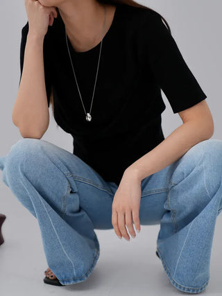 Aling Wide Bootcut Denim Pants