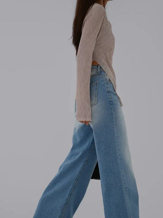 Aling Wide Bootcut Denim Pants