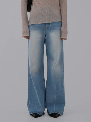 Aling Wide Bootcut Denim Pants