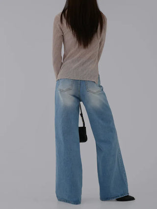 Aling Wide Bootcut Denim Pants