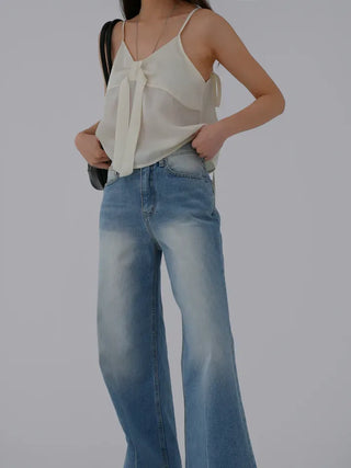 Aling Wide Bootcut Denim Pants