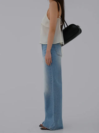 Aling Wide Bootcut Denim Pants