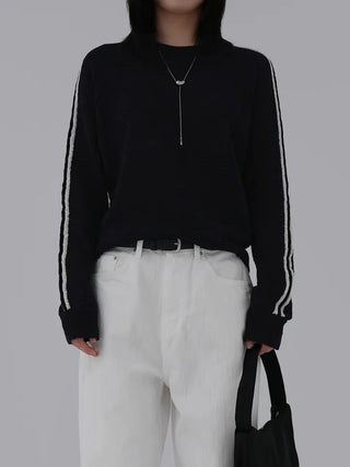 Yuming Raglan Color Block Knit