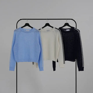 Yuming Raglan Color Block Knit