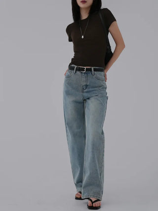 Teak Wool Tencel See-through Short Sleeve Tee