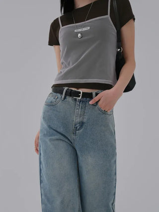 Teak Wool Tencel See-through Short Sleeve Tee