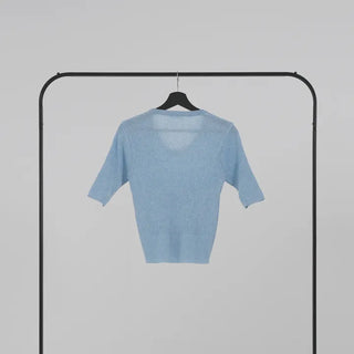 Zarre U-neck short-sleeve knit