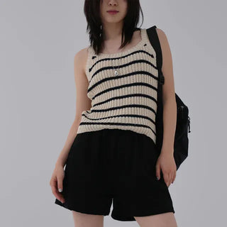 Reu Ribbed U-Neck Sleeveless