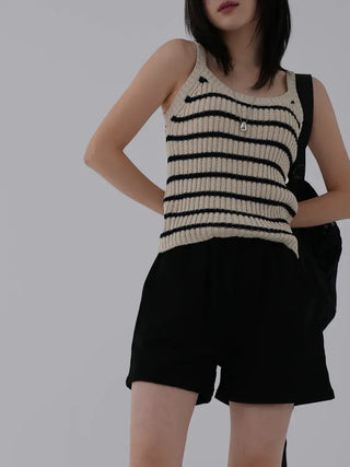 Reu Ribbed U-Neck Sleeveless
