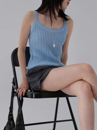 Reu Ribbed U-Neck Sleeveless