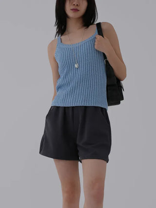 Reu Ribbed U-Neck Sleeveless