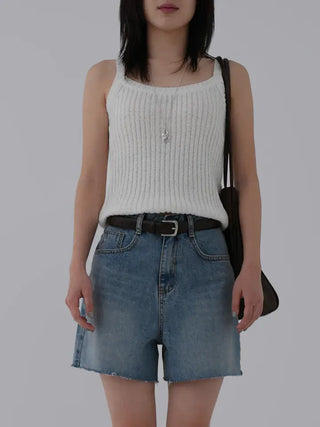 Reu Ribbed U-Neck Sleeveless