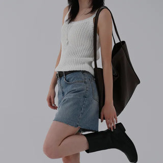 Reu Ribbed U-Neck Sleeveless