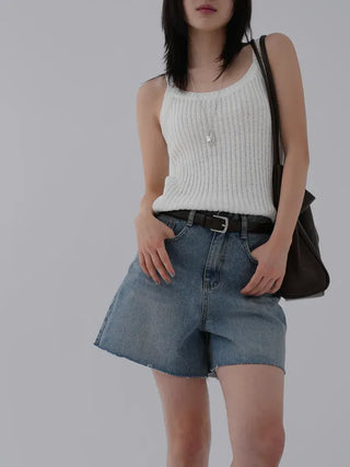Reu Ribbed U-Neck Sleeveless