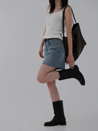 Reu Ribbed U-Neck Sleeveless