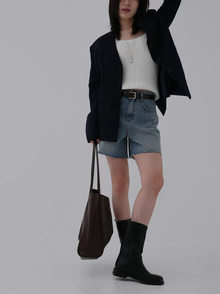 Reu Ribbed U-Neck Sleeveless
