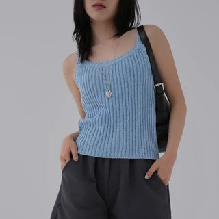 Reu Ribbed U-Neck Sleeveless