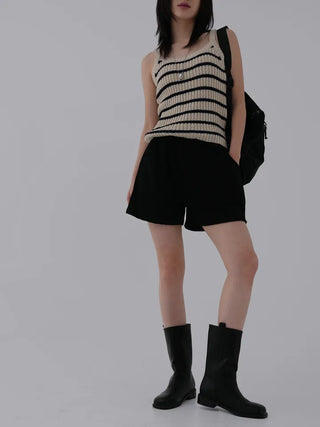 Reu Ribbed U-Neck Sleeveless