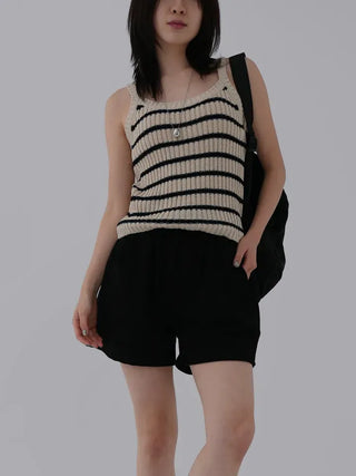 Reu Ribbed U-Neck Sleeveless
