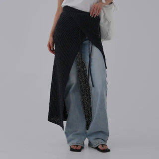 Boring Knit Wrap Skirt