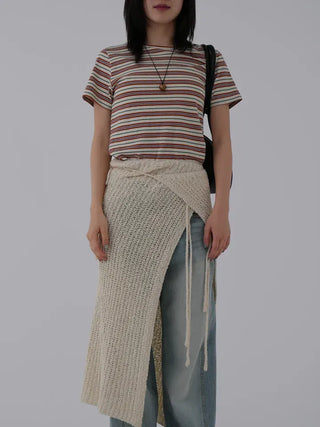 Boring Knit Wrap Skirt
