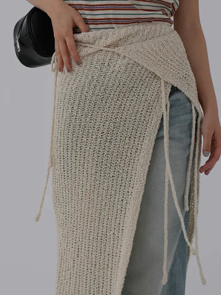 Boring Knit Wrap Skirt