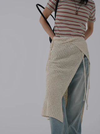Boring Knit Wrap Skirt