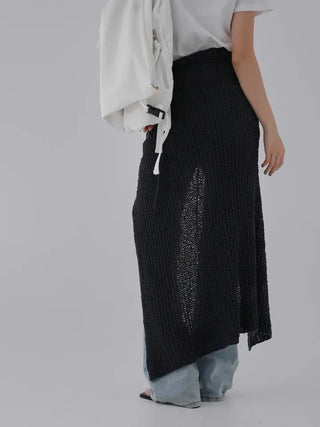 Boring Knit Wrap Skirt